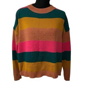 Billabong Stripe Crewneck Sweater(Size Small)